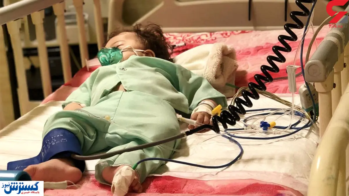 کودک معصوم مبتلا به کرونا+عکس