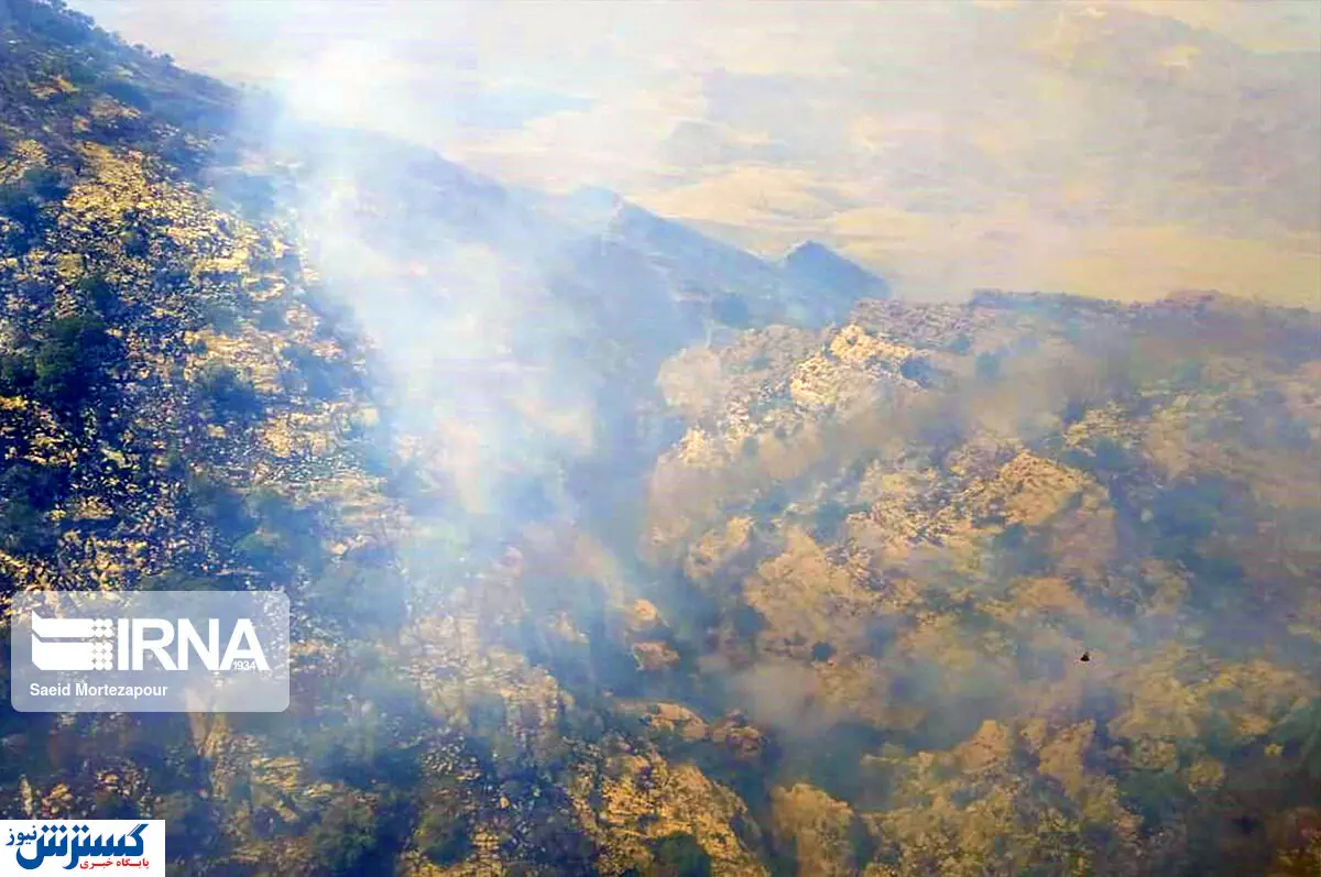 تصاویر/ بلوط کهنسال «خائیز» در آتش