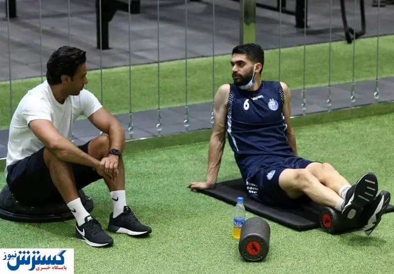 حضور بازیکن مصدوم استقلال در تمرین+عکس