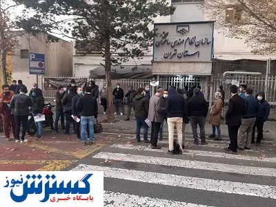مهندسان ساختمان در مقابل سازمان نظام مهندسی تجمع کردند