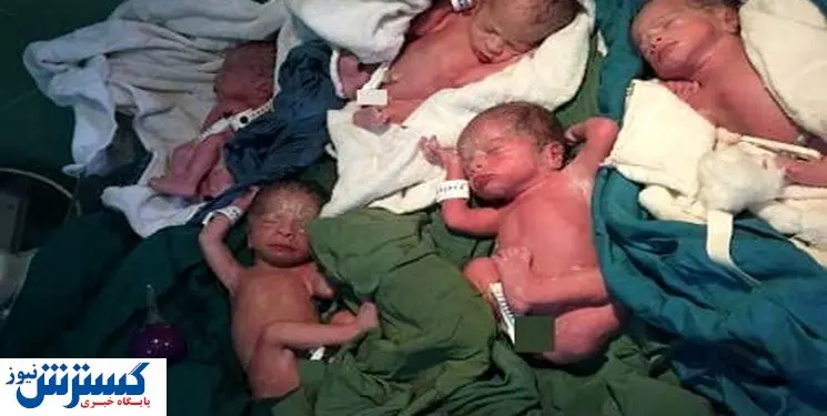 مادر ۲۲ ساله صاحب ۵قلو شد + عکس