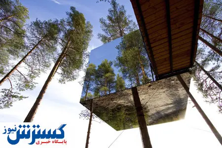 هتلی با اتاق های آینه ای در وسط جنگل + عکس