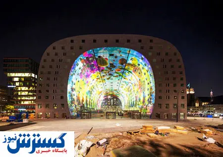 بازار عجیبی که شبیه نعل اسب است + عکس