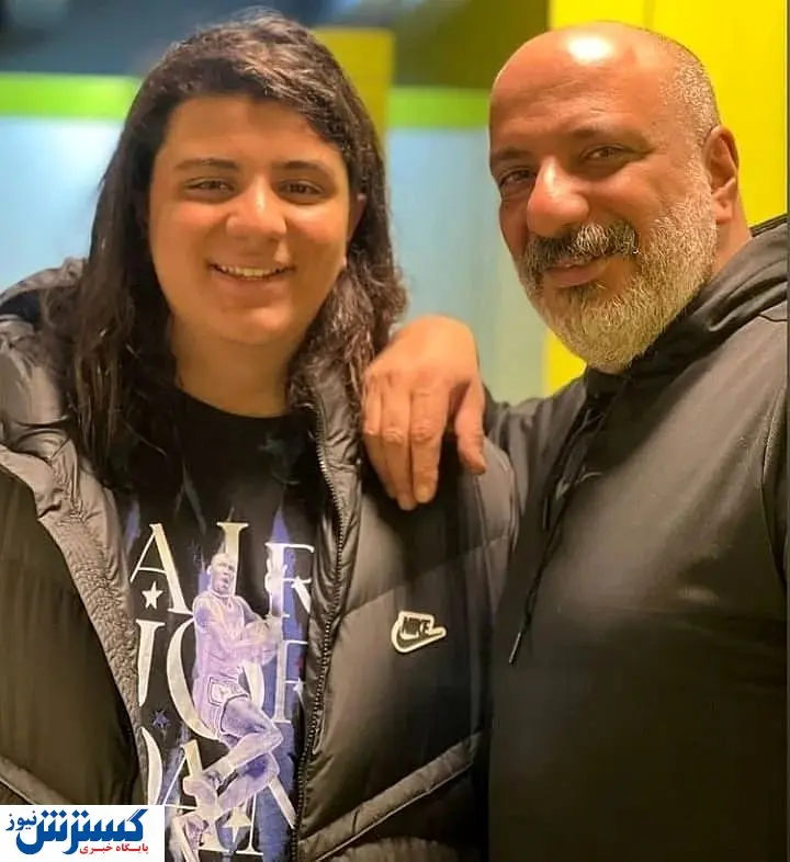 امیر جعفری در کنار همسرش