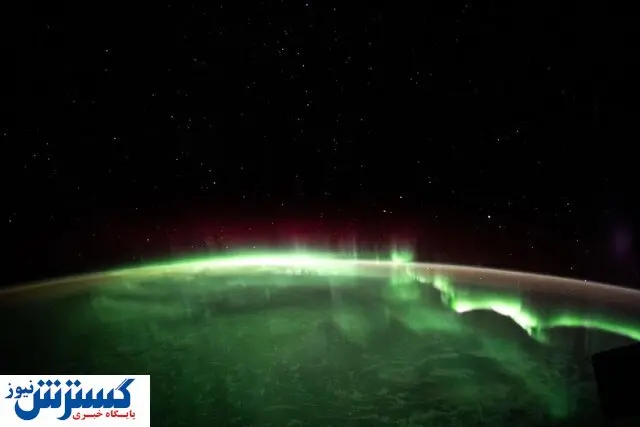 تصویر شفق قطبی بر فراز زمین