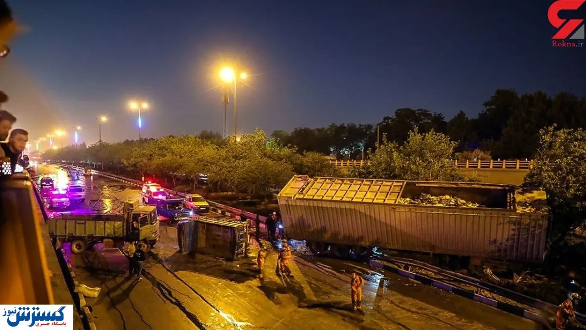 تصادف وحشتناک در اتوبان امام علی