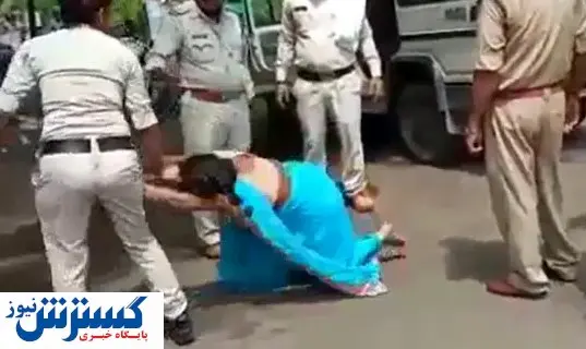 ضرب و شتم شدید زنی که ماسک نداشت / عکس