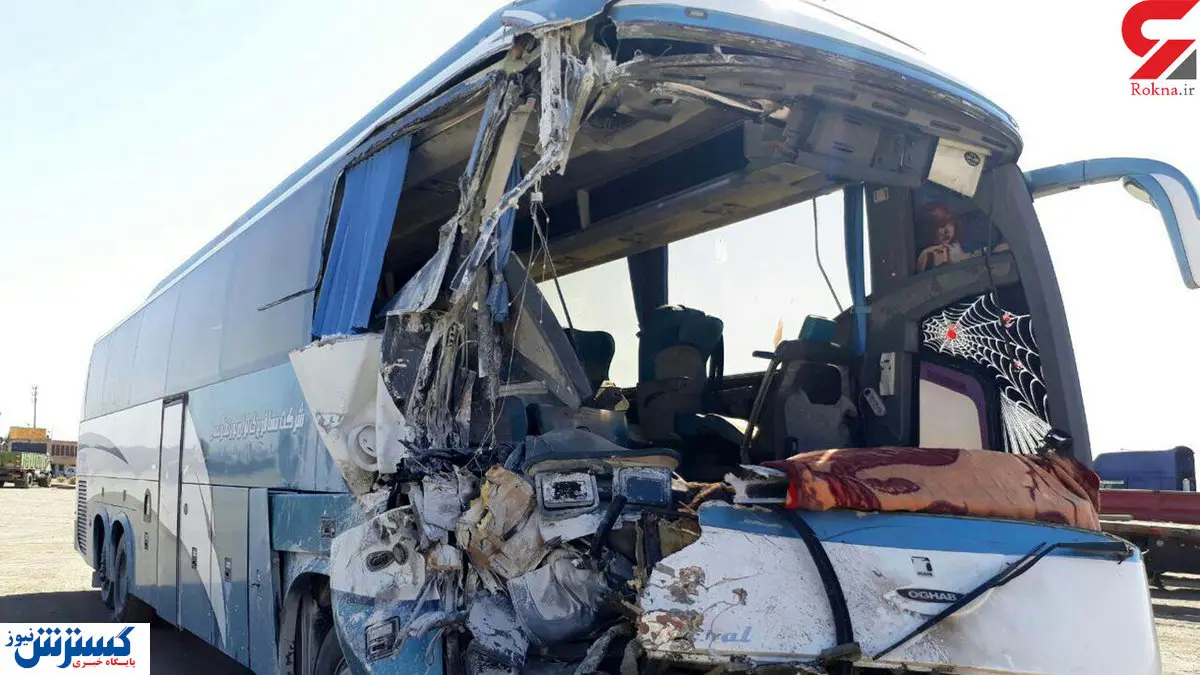 تصادف اتوبوس حامل کارگران با تانکر سوخت!+عکس