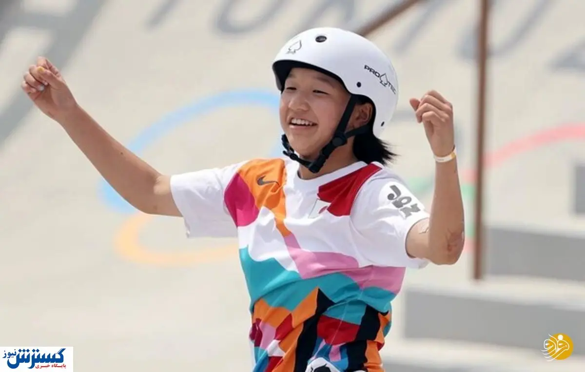 المپیک ۲۰۲۰ /مدال طلای اسکیت در دست ورزشکار ۱۳ ساله!