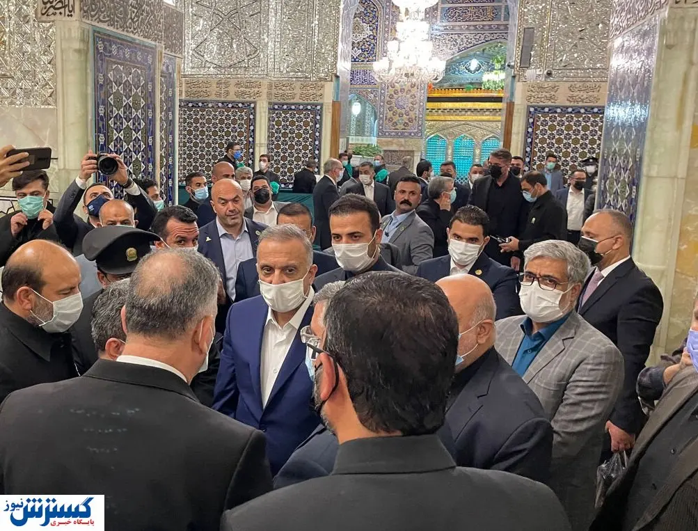 مصطفی الکاظمی به زیارت امام رضا رفت + عکس