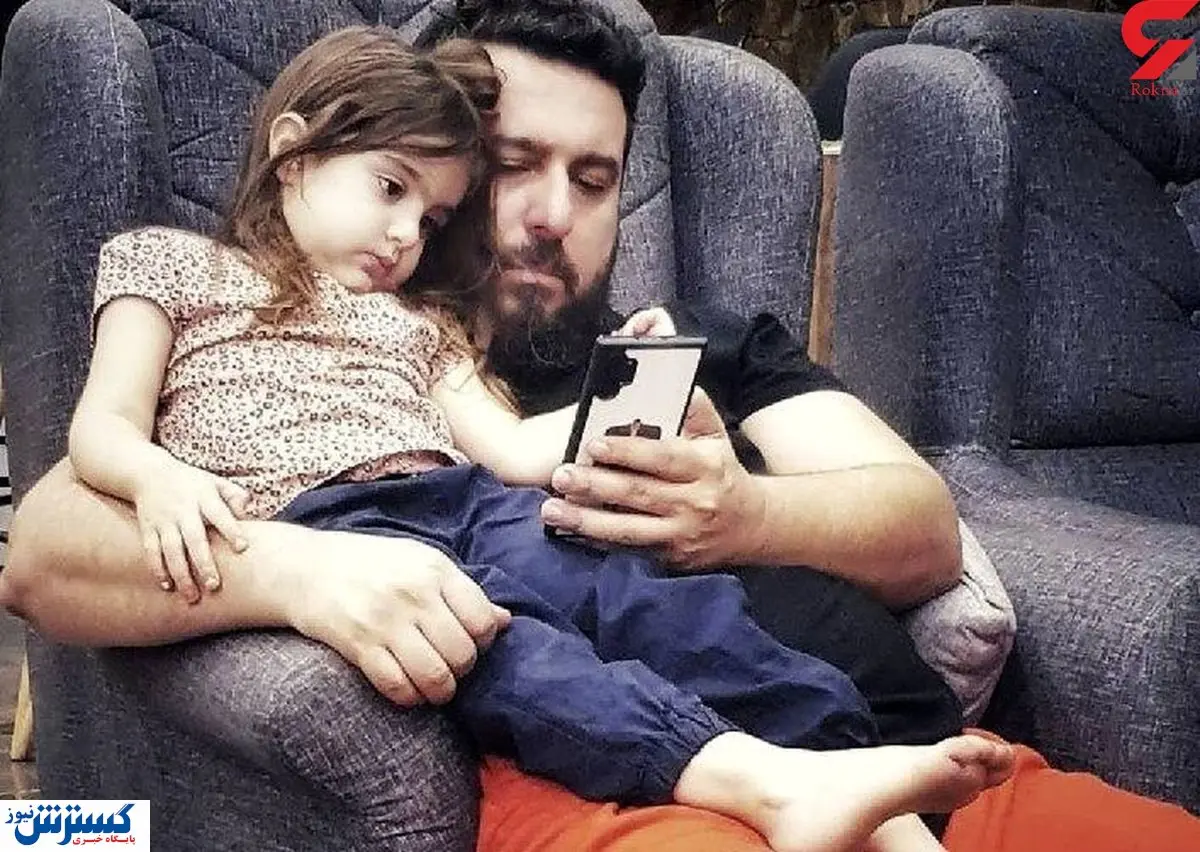 دلبری دختر زیبای محسن کیایی برای پدرش | عکس قاب گوشی بامزه محسن کیایی