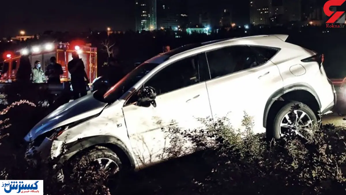 تصادف خونین لکسوس با چند خودرو در چمران + تصاویر