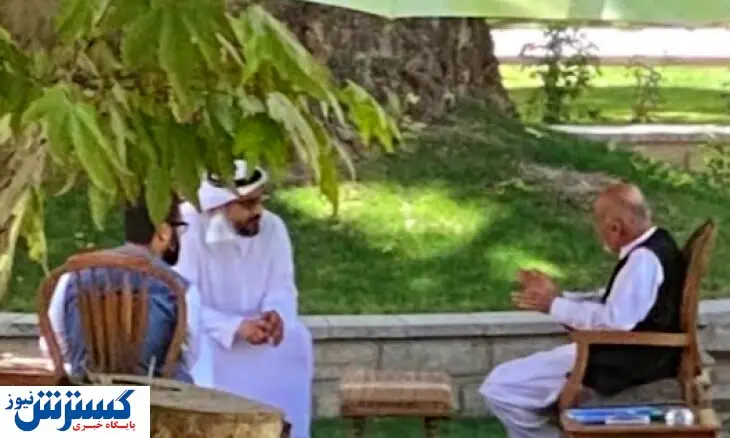 عکس لو رفته از دیدار خصوصی اشرف غنی با یک مقام اماراتی