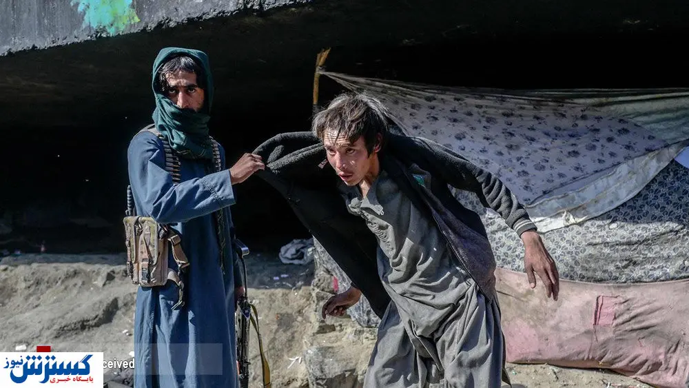 نحوه دستگیری معتادان توسط طالبان + عکس