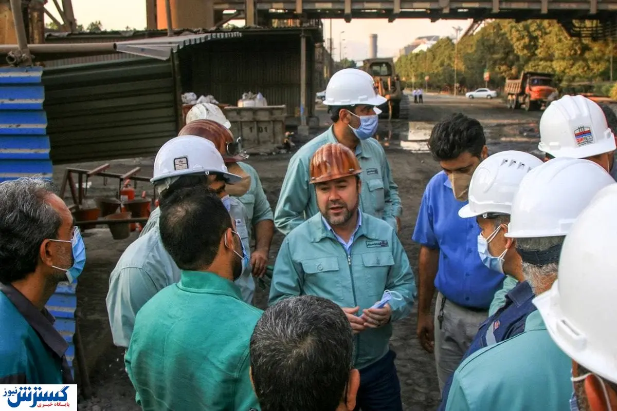 بازدید مدیرعامل فولاد هرمزگان از واحدهای تولیدی