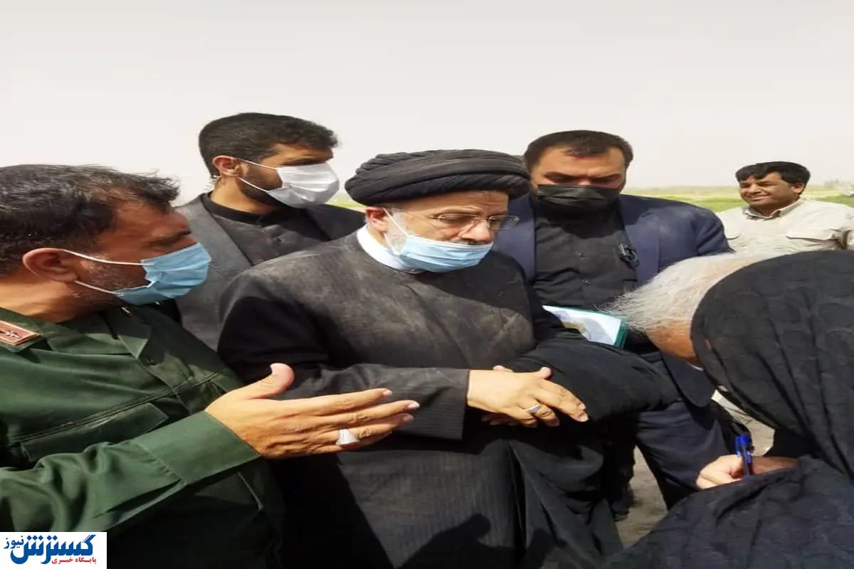 طوفان شن مانع حضور رئیسی در روستای «کروچان» کرمان نشد