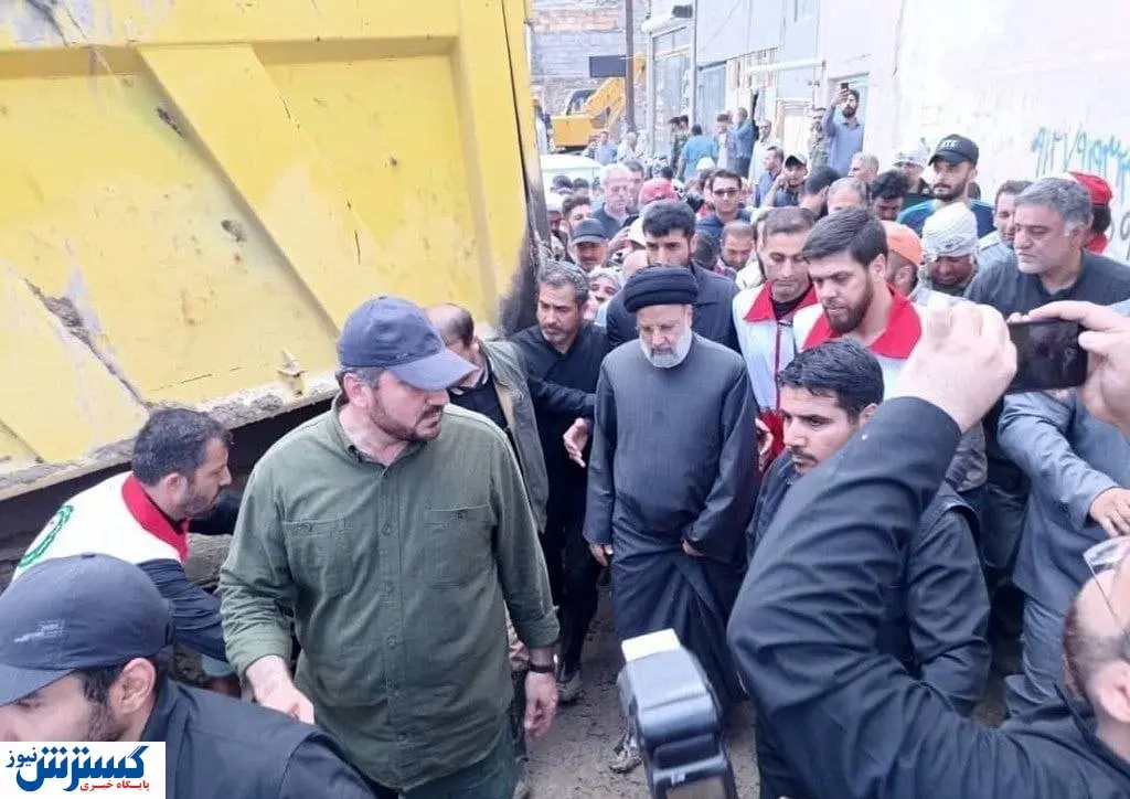 حضور رئیسی در مناطق سیل زده فیروزکوه + عکس