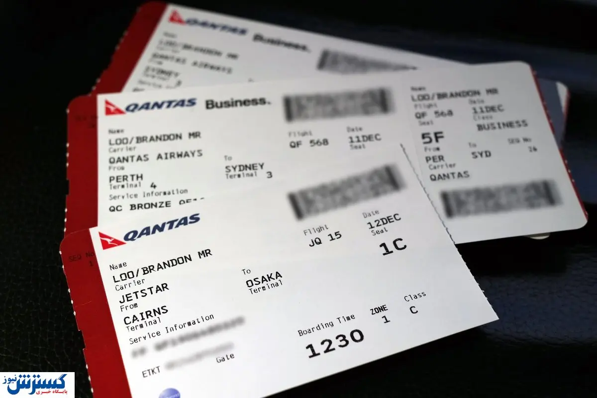 چه اطلاعاتی روی بلیط هواپیما است؟