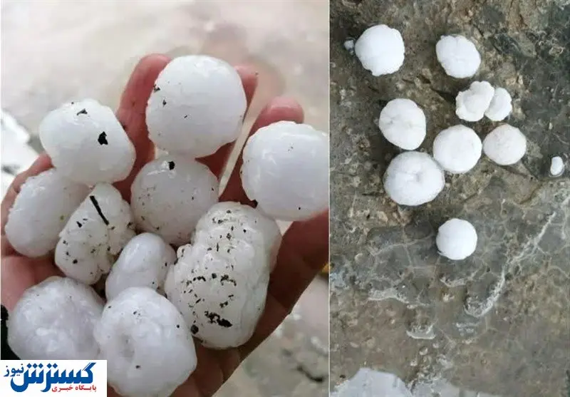 بارش تگرگ اندازه تخممرغ در کرمانشاه / خسارت شدید به مزارع و اموال مردم