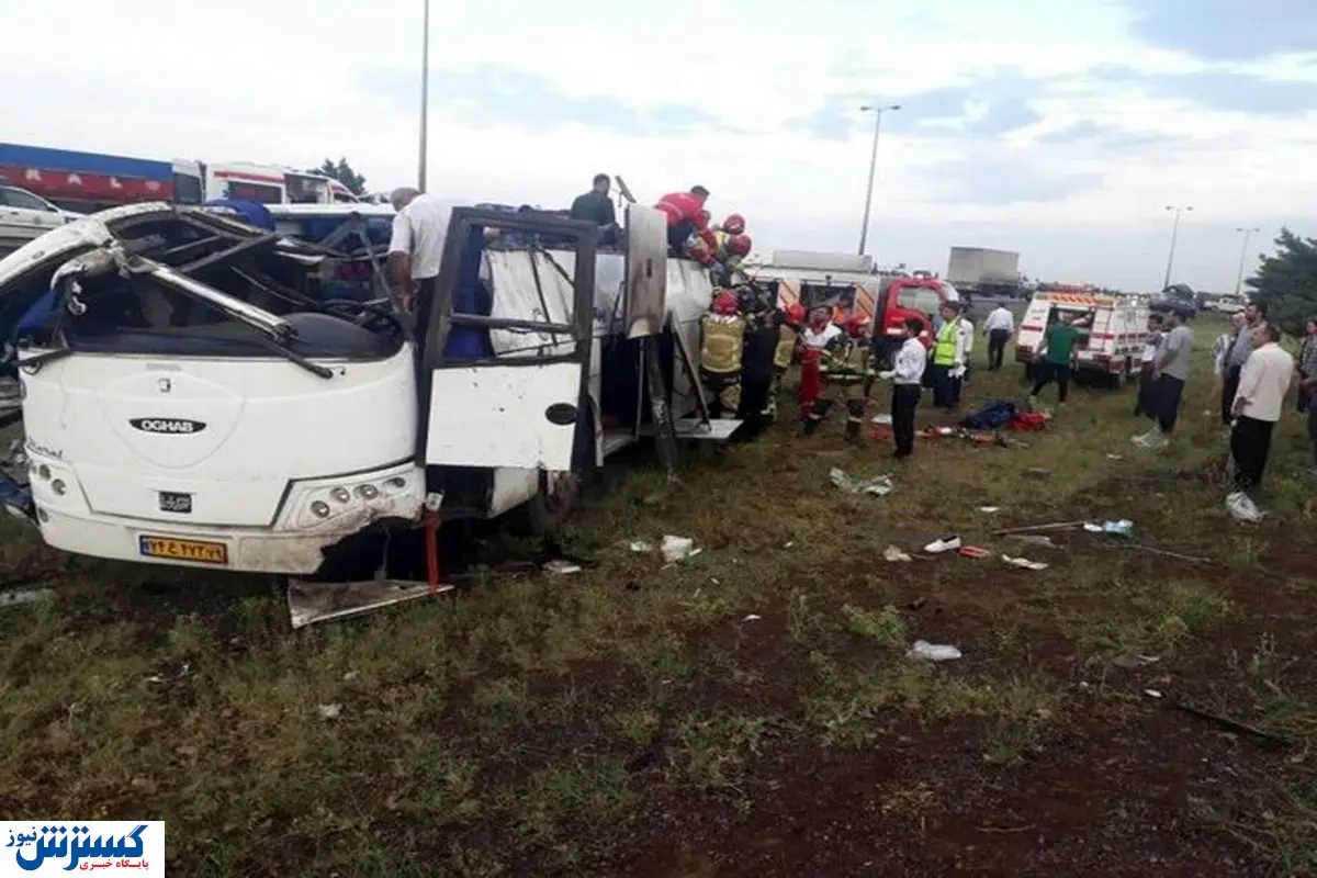 ارابه مرگ در محور تهران به قزوین! + عکس