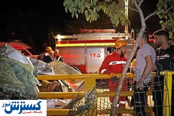 نجات معجزه آسای ۳ زن از پژو له شده + تصاویر