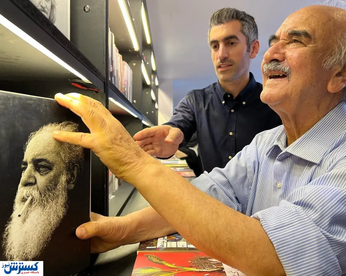 حضور استاد شفیعی کدکنی در کتاب فروشی مجتبی جباری + عکس