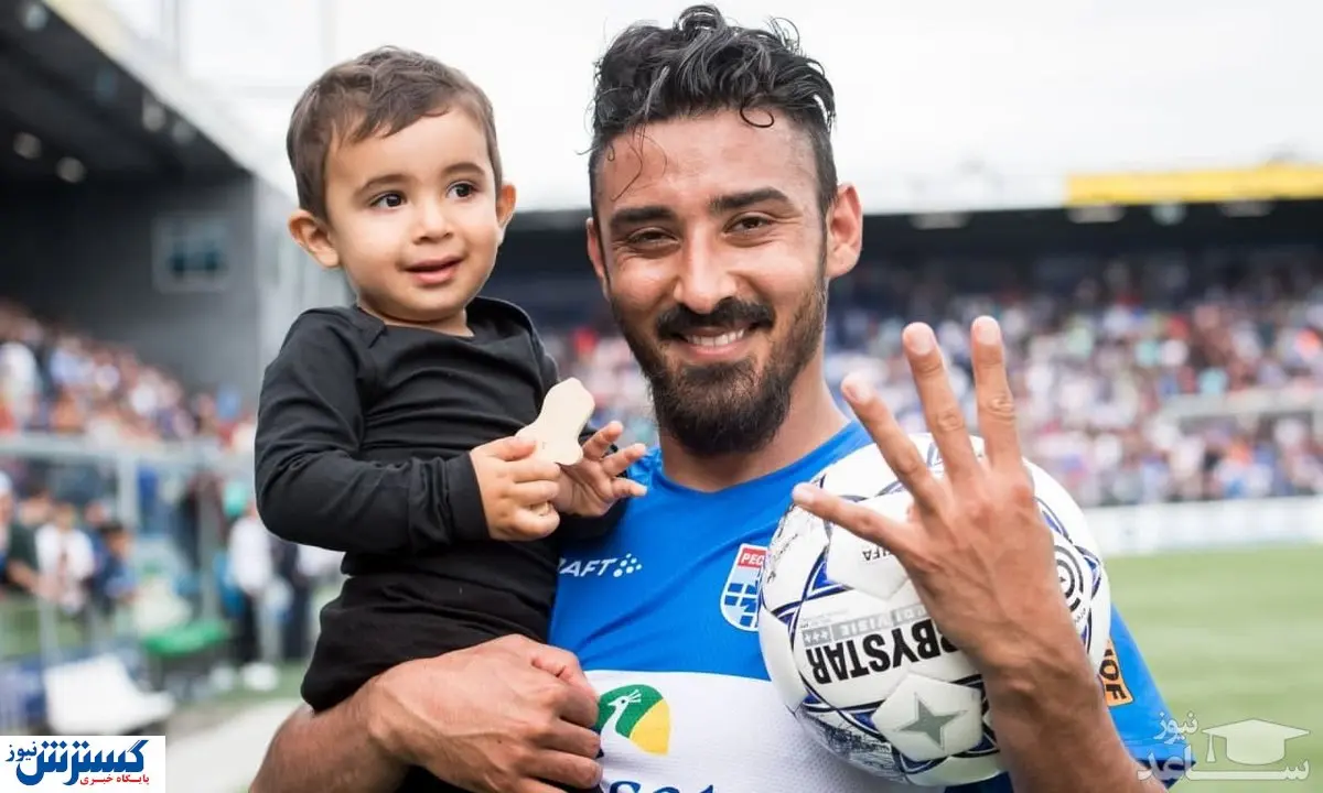 رضا قوچان‌نژاد و پسرش در شهربازی+ فیلم