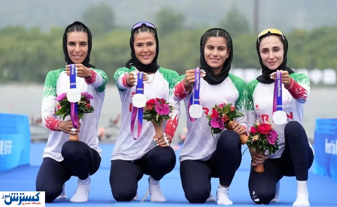 دختران روئینگ ایران نقره‌ای گرفتند