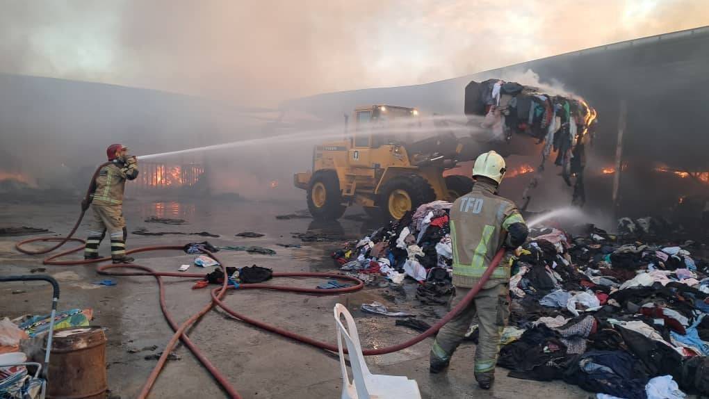 آتش سوزی گستره در جاده ورامین ؛ چه خبر شده ؟ + عکس