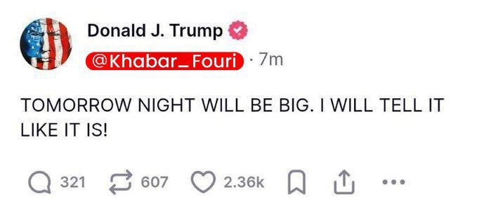 توییت جنجالی و معنادار ترامپ/ فردا، شب خیلی بزرگی خواهد بود + عکس