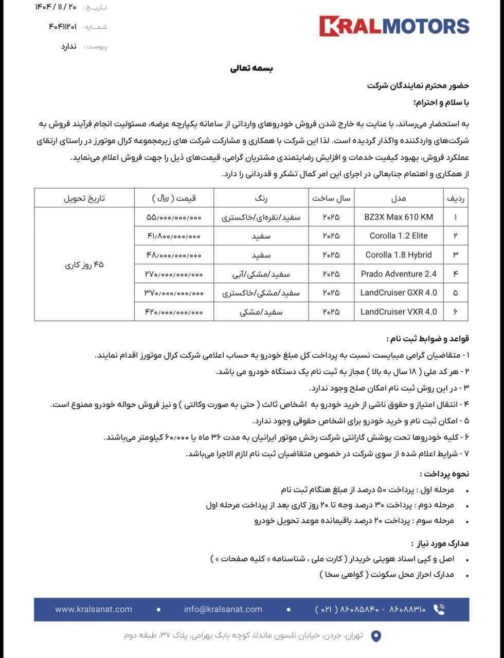 فروش استثنایی تویوتا در بهمن / خریداران غافلگیر شدند