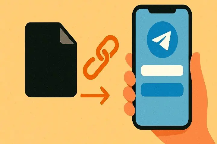 آموزش تبدیل فایل به لینک در تلگرام
