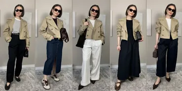 ۱۰ ایده جذاب برای استایل با ترنچ کت کوتاه و شلوار مناسب