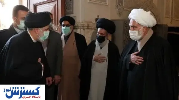 حضور رئیسی در مراسم ترحیم آیت‌الله گلپایگانی + عکس