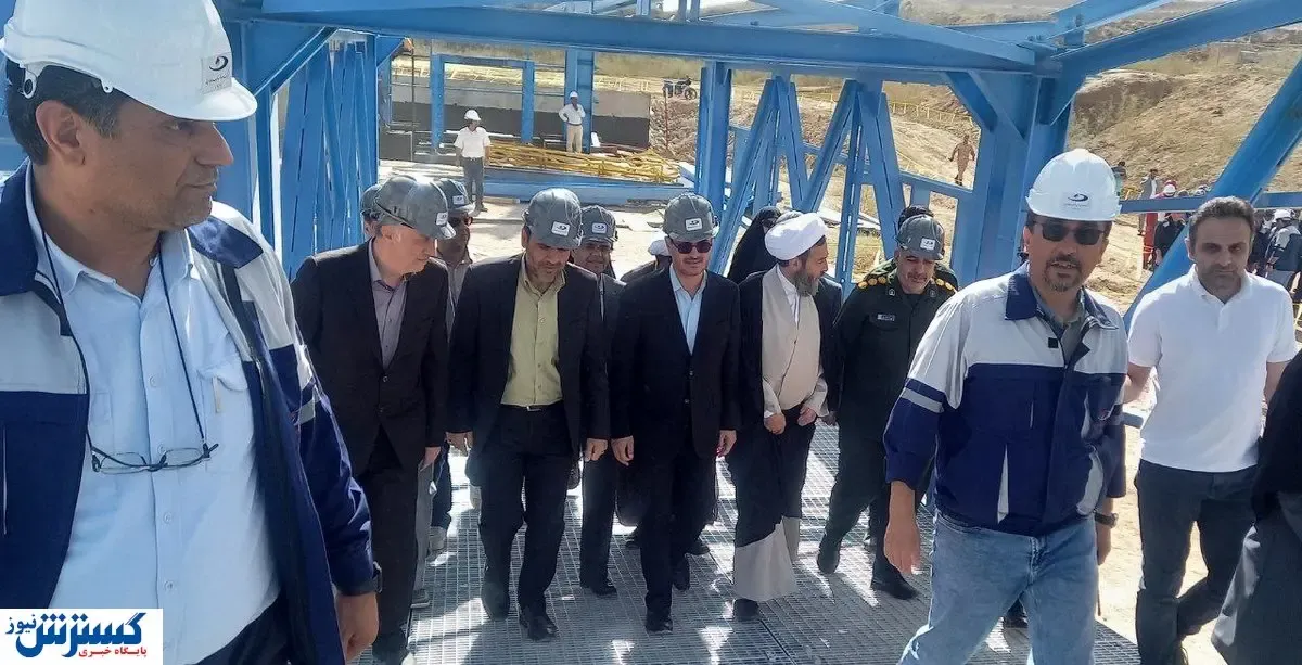 بازدید استاندار و رییس سازمان صمت کردستان از کارخانه گندله‌سازی کردستان شرکت صبا امید غرب خاورمیانه