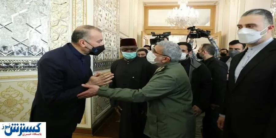 عکس خاص و متفاوت فرمانده سپاه قدس و امیرعبدالهیان