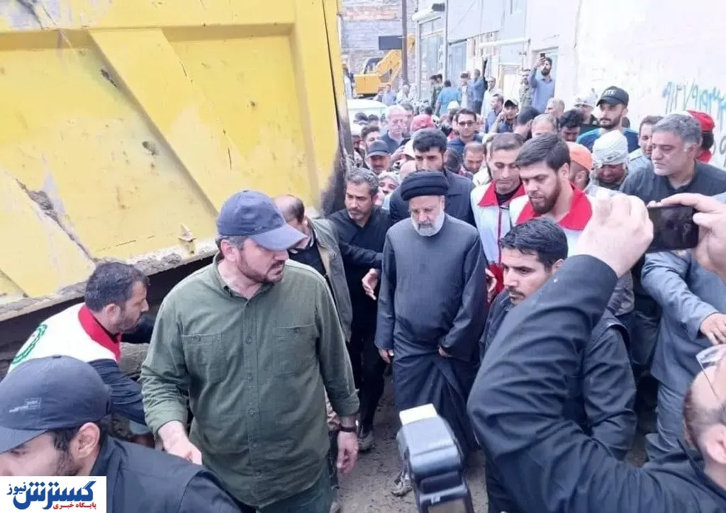 حضور رئیسی در مناطق سیل زده فیروزکوه + عکس