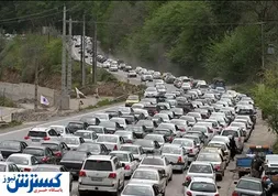ترافیک سنگین در محور قزوین به تهران