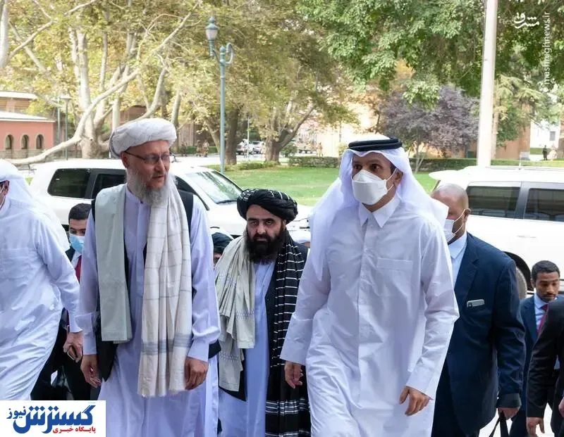 نحوه دیدار رسمی مقامات ارشد طالبان از مسئولان قطر + عکس