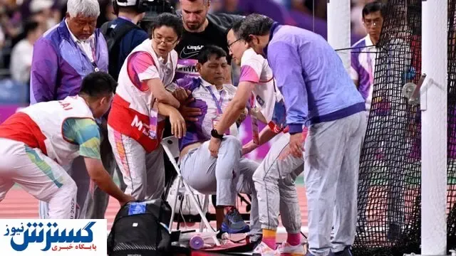 یک اتفاق نادر در بازی‌های آسیایی / پرتاب چکش حادثه‌ساز شد!