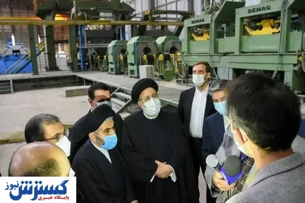 بازدید رئیس دستگاه قضا از یک شرکت فولادی