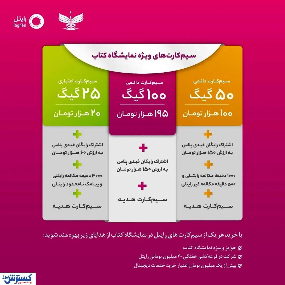 ارائه خدمات رایتل در سی و چهارمین نمایشگاه بین‌المللی کتاب