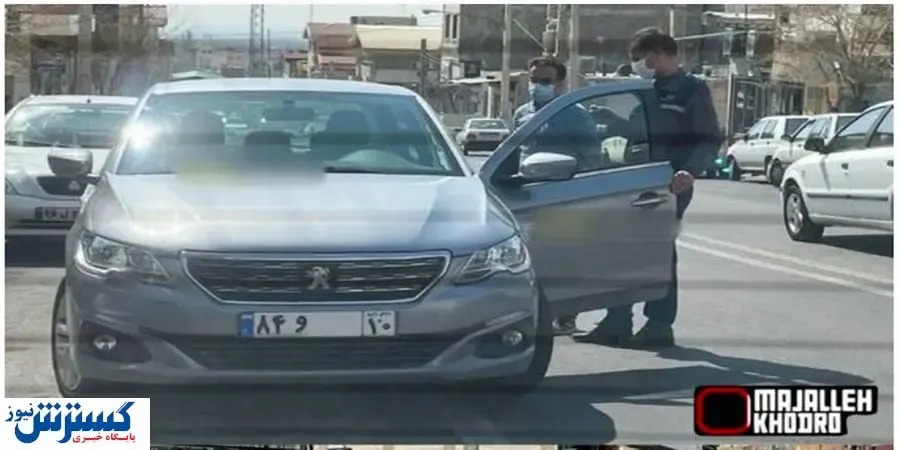 عکسی از پژو ۳۰۱ تولید داخل با پلاک ملی