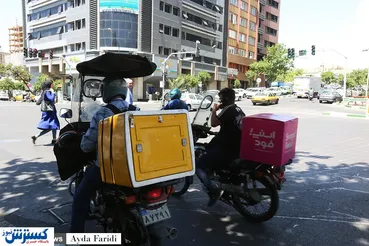 حال و هوای کرونایی پیک موتوری‌ها