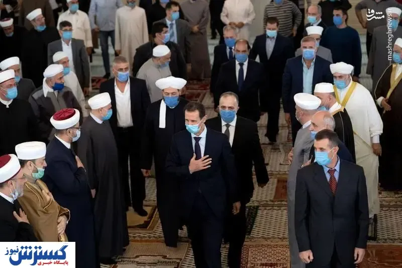 حضور بشار اسد در مراسم میلاد رسول اکرم (ص) + عکس