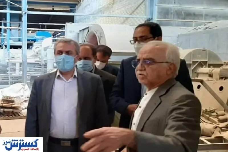 بازدید فاطمی‌امین از  کارخانه آجر دهدشت