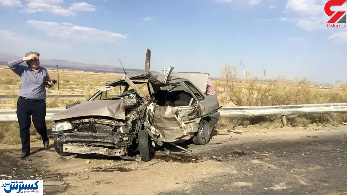 مرگ ۴ زن و مرد در خودرو مچاله شده