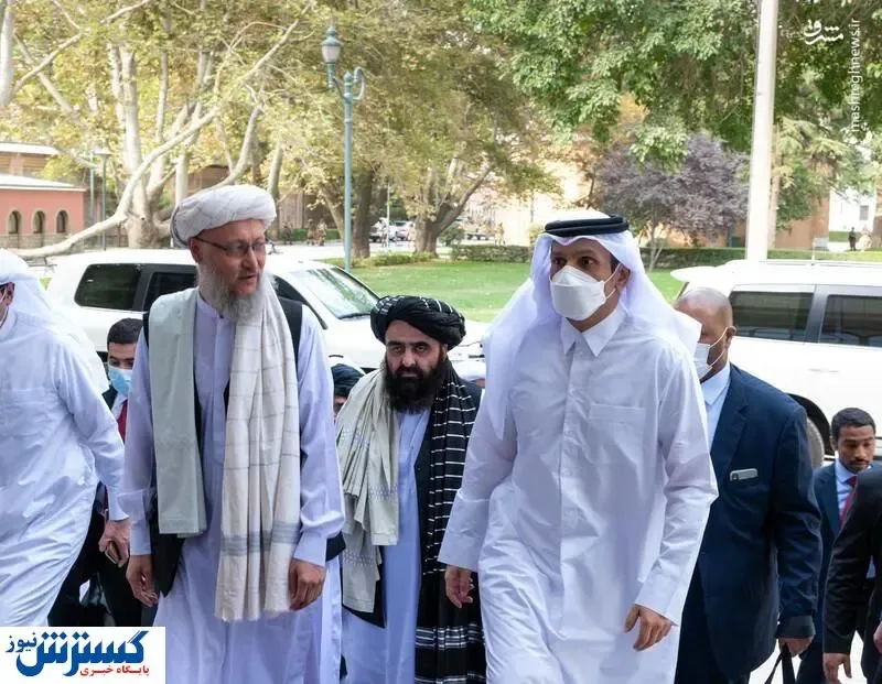 نحوه دیدار رسمی مقامات ارشد طالبان از مسئولان قطر + عکس