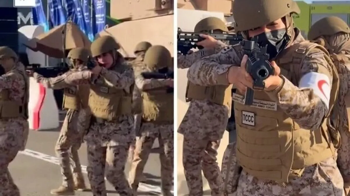 حضور زنان مسلح در ارتش عربستان سعودی + فیلم