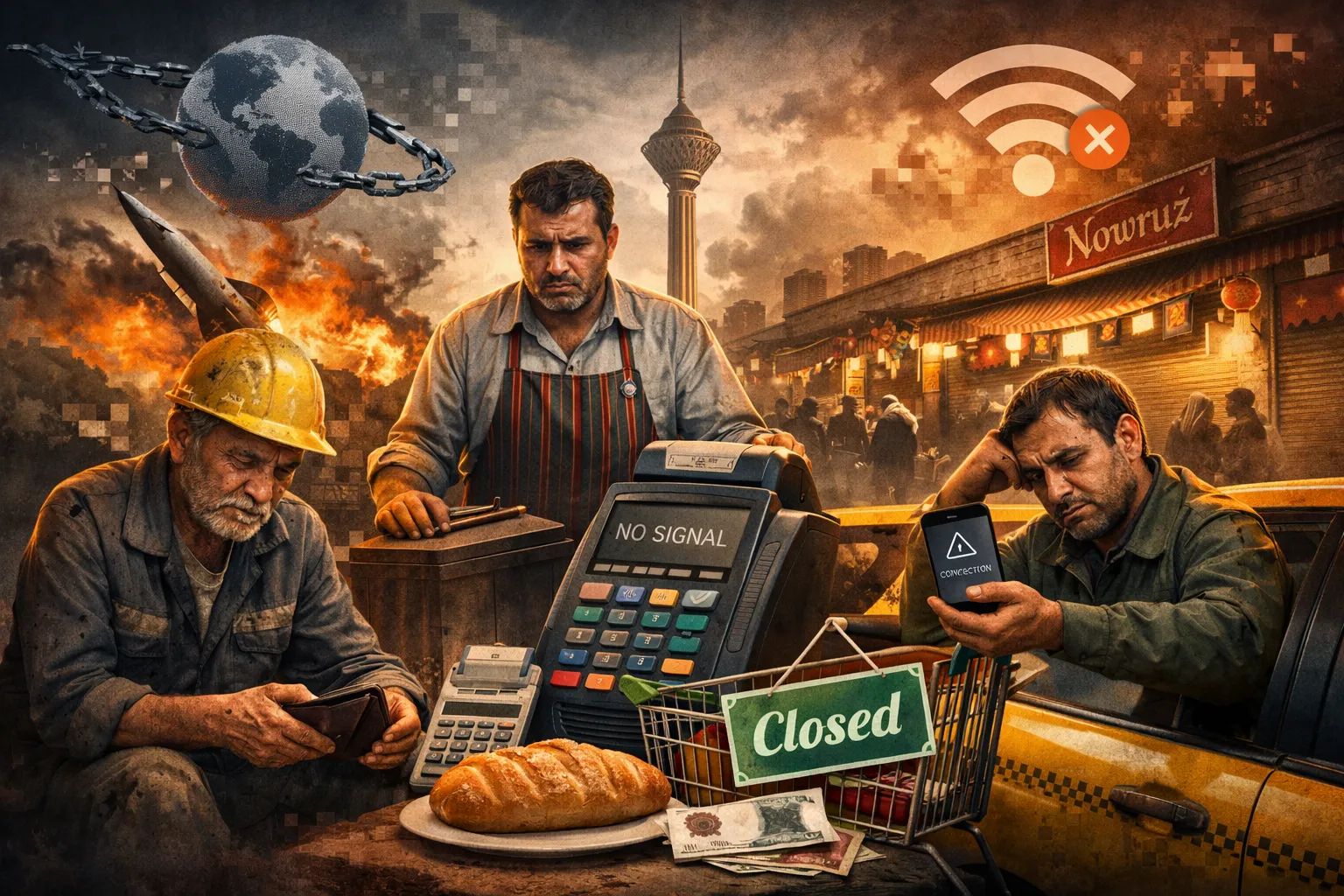 از کارگر تا کاسب / همه بازنده اینترنت نیمه‌قطع